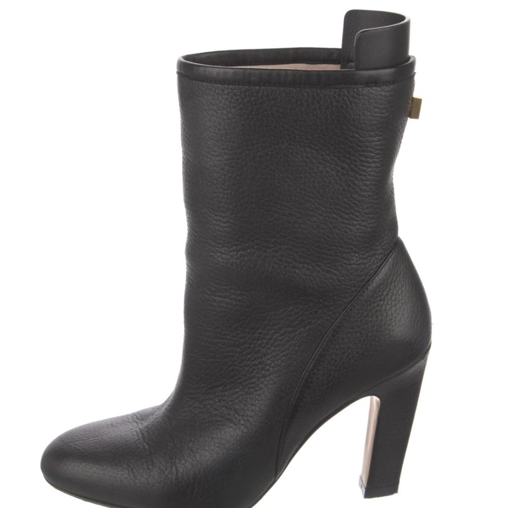 Stuart Weitzman Brooks High Heel Black Leather Booties (Size 6) - Picture 9 of 12